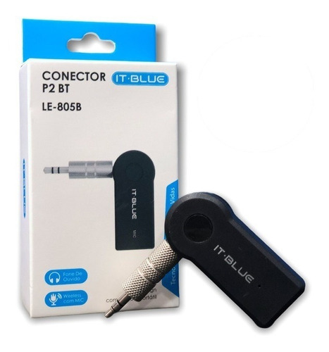 Receptor Conector Bluetooth Para Carro Ou Caixa De Som P2