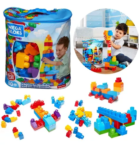 Blocos De Montar Mega Bloks Sacola Com 80 Peças Original