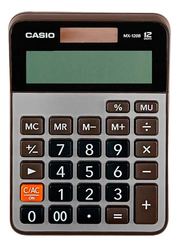 Calculadora Casio 12 D gitos De Mesa Para Escrit rio Mx 120b Cor Cinza