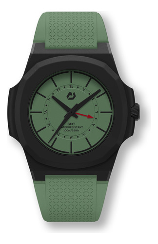 Relógio Carbono Nuun Origen Gmt Verde Oriente Médio