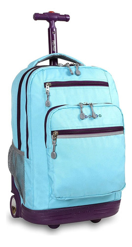 Sundance Rolling Backpack Girl Boy Roller Bookbag, Azul...