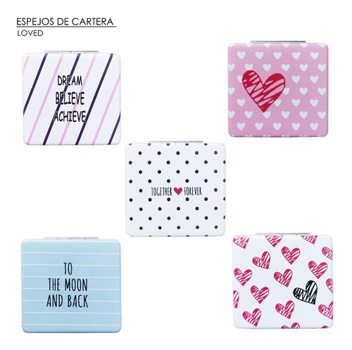 Espejo Plegable De Cartera - Diseño Loved