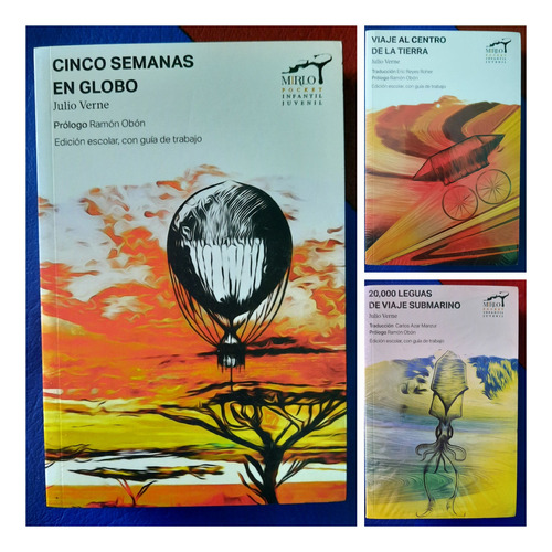 Set 3 Libros De Bolsillo De Julio Verne Obras Completas