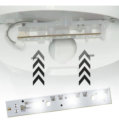 Placa De Luz Led Wr55x26671 Ps11767930 Ap6035586 For Ge Ref
