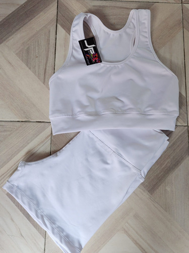 Conjunto Short + Top 100% Lycra Profesional Fitness Jp Sport