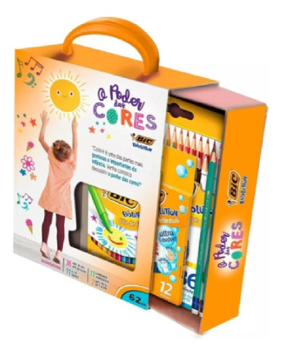 Set Bic Evolution 36 Lapices 12 Marcadores 12 Crayones 