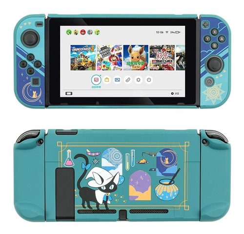 Carcasa Para Nintendo Switch Y Joycons Color Azul Claro