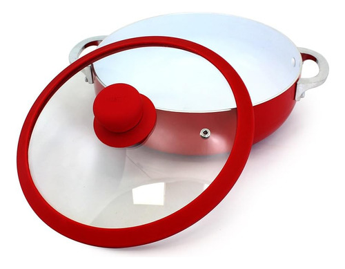 Caldero Antiadherente De Ceramica Roja Imusa Usa De 3.2 C...