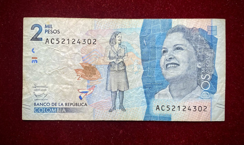 Billete 2000 Pesos Colombia 2015 Pick 458 A (Usado)