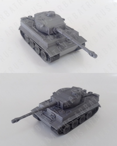 Tiger Ausf H1 Escala 1/72 Arbatrus Gris