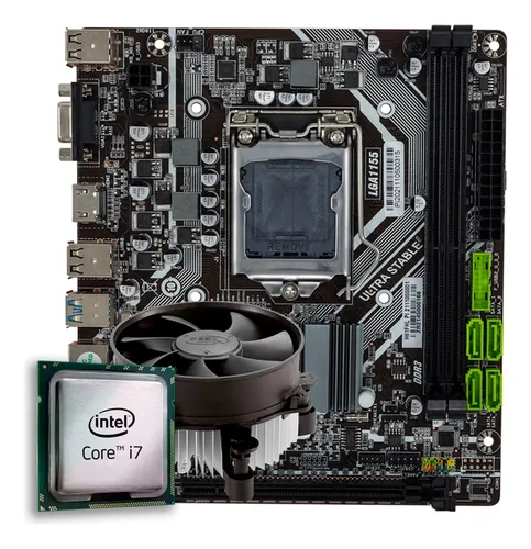 Imagem do produto Kit Upgrade, Processador Intel core i7 + Placa mãe 1155 em Mercado Livre