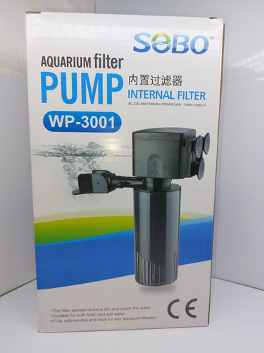 Filtro Sobo Wp-3001 Acuarios 150-250 Litros Peces/tortugas