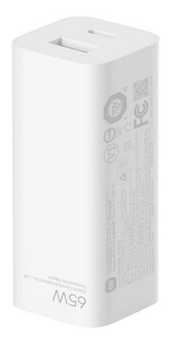 Xiaomi Cargador 65wgan (type-a+type-c) Color Blanco
