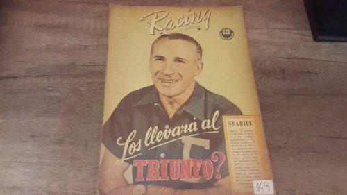 Revista Racing N° 149 Año 1946 Guillermo Stábile