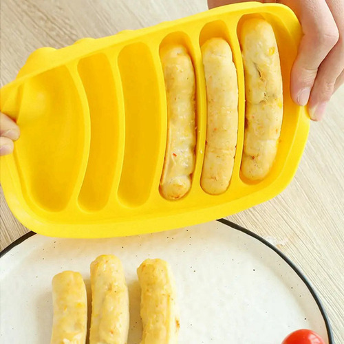 4 Moldes For Hacer Salchichas, Silicona, Jamón Di