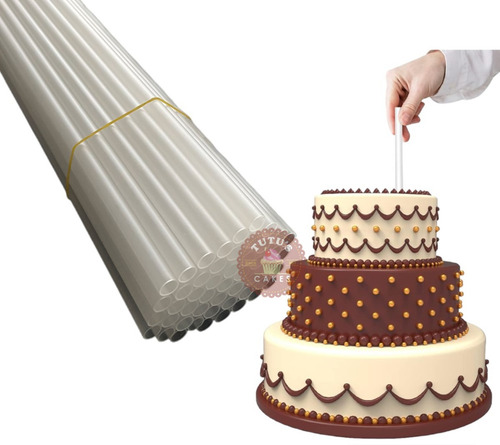 Varilla Palitos Transparente Soporte Para Torta X25u