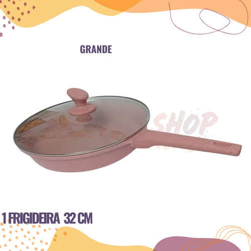 Conjunto De Panelas Antiaderente 10 Peças Teflon Grandes Kit