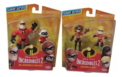 4 Figuras De Acción Increíbles Mr.ms Increible +jack Y Dash