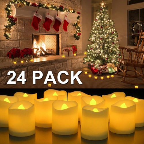 24pcs Flameless Velas A Pilas Velas Ligeras Del Té Led Parpa