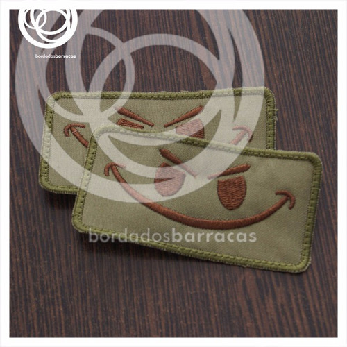 Parche Bordado Militar Tactico Moral Smiley Cara Face Swat 