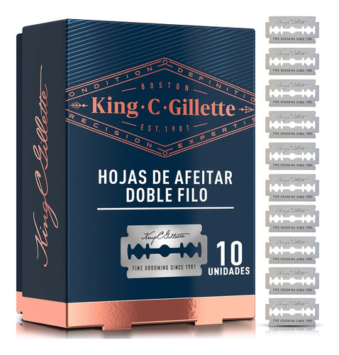 Navajas para Afeitar King C. Gillette 10 Unidades