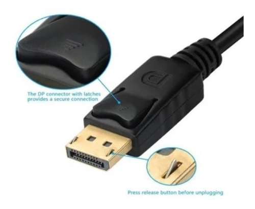Adaptador Displayport Dp A Vga Hdmi Dvi 3 En 1 Laptop Pc