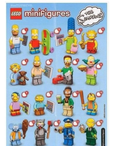 Set Completo De 16 Minifiguras Lego Simpson