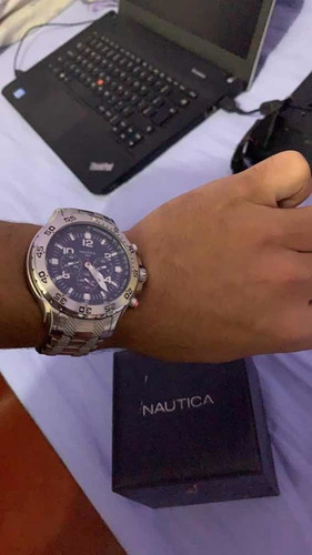 Relógio Náutica Azul Cronograph N19509g
