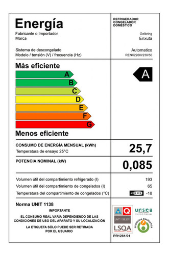 Imagen 7 de 10 de Heladera 258l Enxuta Dispensador 2260 3 Años Garantia Dimm
