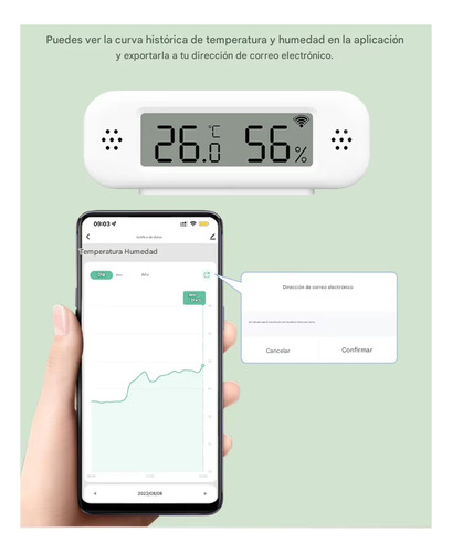 Sensor Temperatura Y Humedad - App + Tuya Smart - Alexa
