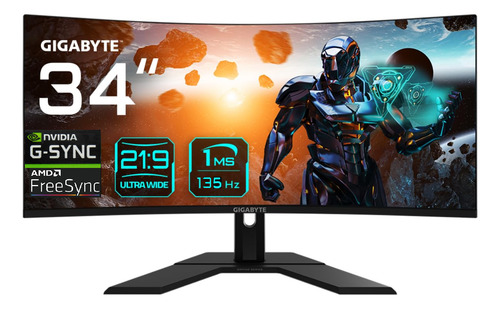 Monitor Curvo 34 Gigabyte Gs34wqc Gsync 2k 135hz