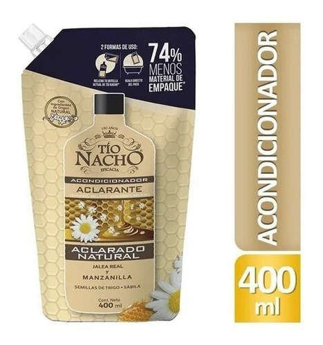 Tio Nacho Recargable Doypack Acondicionador Aclarante 400 Ml