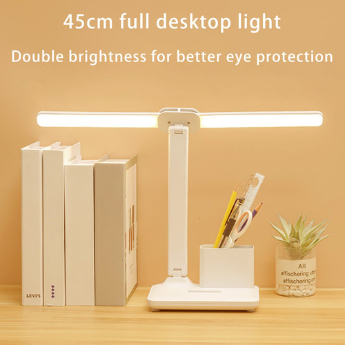 Lámpara De Mesa De Escritorio Con Doble Iluminación Led