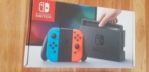 Nintendo Switch 32gb Rojo Y Azul Neón/control Adic./3juegos
