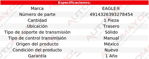 Tacón Transmisión Std Tras Chevelle 8 Cil 4.8l 1964-1966