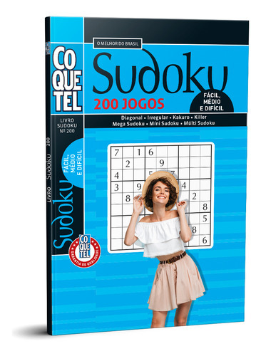 Livro Coquetel Sudoku nível médio Ed 200, de Equipe Coquetel. Editora Coquetel - NF, capa mole em português