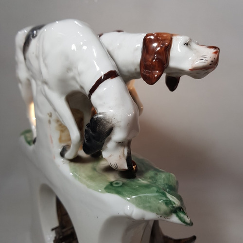 Imagen 8 de 10 de Antiguo Reloj Francés Perros Porcelana Alemania Mag 59213