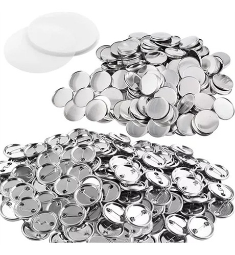 100 Chapitas Alfiler Metalicas Base Plástica 58mm (insumo)