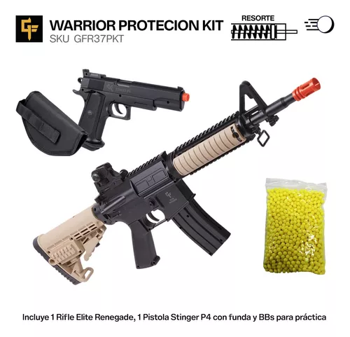 Kit Fusil Y Pistola Airsoft Gf Warrior Protection Cal. 6mm