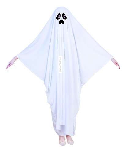 Disfraz Fantasma Para Adultos Halloween 140cm Largo 