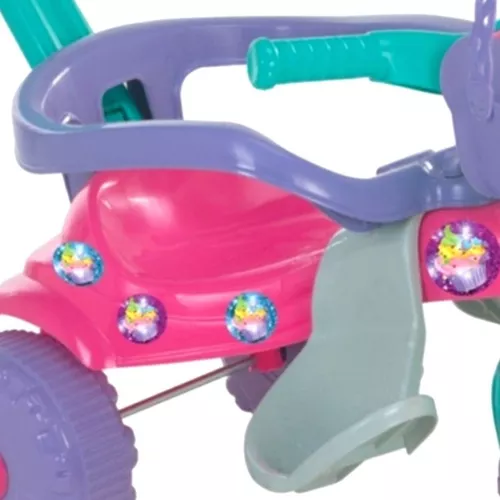 Tico Tico Menino Triciclo Infantil Motoca Bebe Velotrol Com Haste Para  Empurrar Proteçao Lateral e Para os Pes