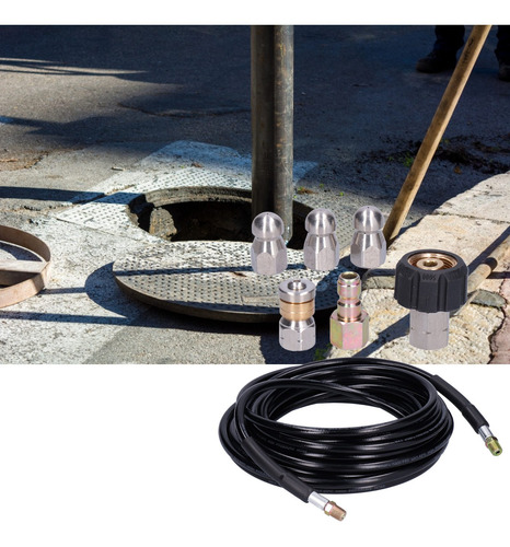 Imagen 10 de 10 de Manguera De Limpieza De Desagüe Kit De Chorro De Alcantarill