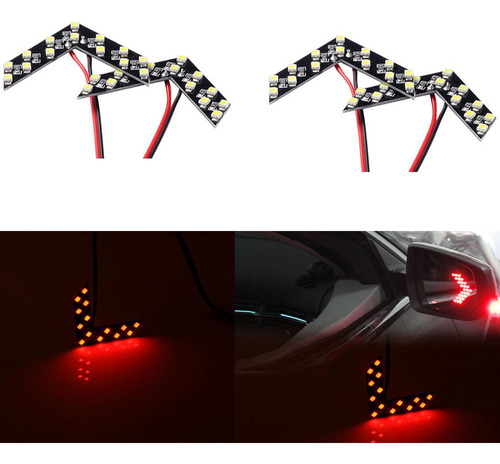 4pcs 14smd Led Side Espejo Flecha Panel Indicador Add-on B