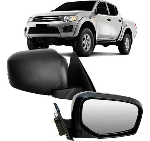 Par Retrovisor L200 Pajero Dakar 11 12 13 14 Manual Preto