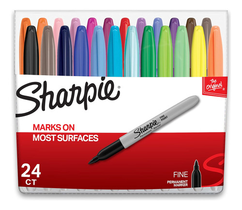 Sharpie 75846 Permanent Markers, Fine Point, Assorted Colors