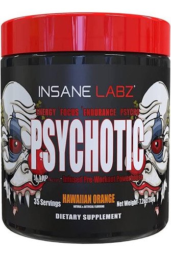 Pre Entreno Insane Labz Psychotic 35 Serv Hawaiian Orange