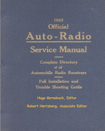 Libro 1933 Official Auto-radio Service Manual - Hugo Gern...