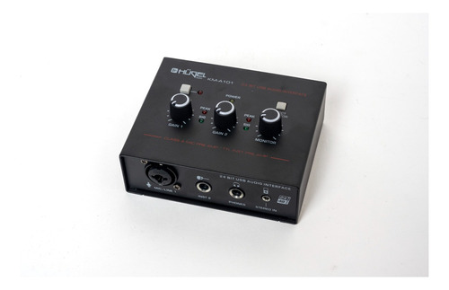 Interfaz Usb Audio Hugel Grabacion Profesional  Stereo Color Negro
