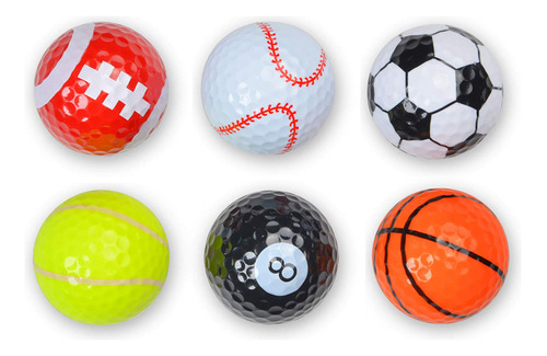 Vario Color 6 Pcs Pelota Golf Baloncesto Futbol Voleibol 8