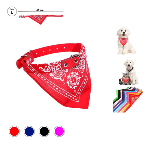 Collar Para Gato / Perro Con Pañuelo - Talla L